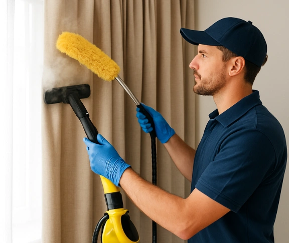 Trusted blind cleaning technician Matty Curtain Cleaning kooyong-vic QLD